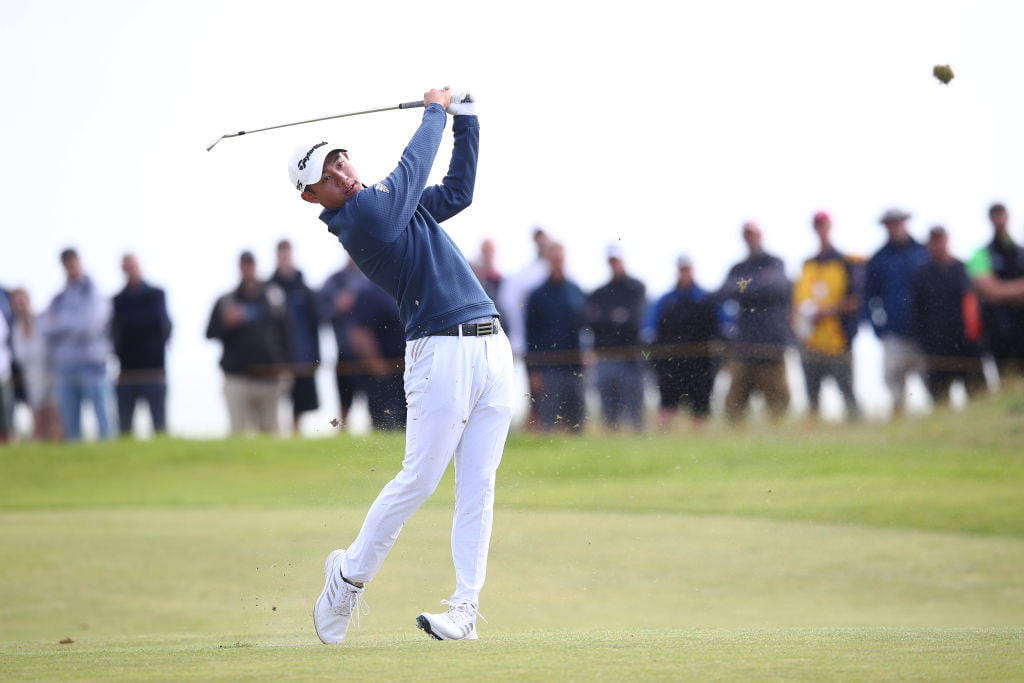 Collin Morikawa on the eighth